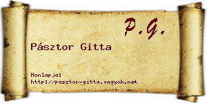 Pásztor Gitta névjegykártya